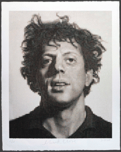 Philip Glass, by Chuck Close.